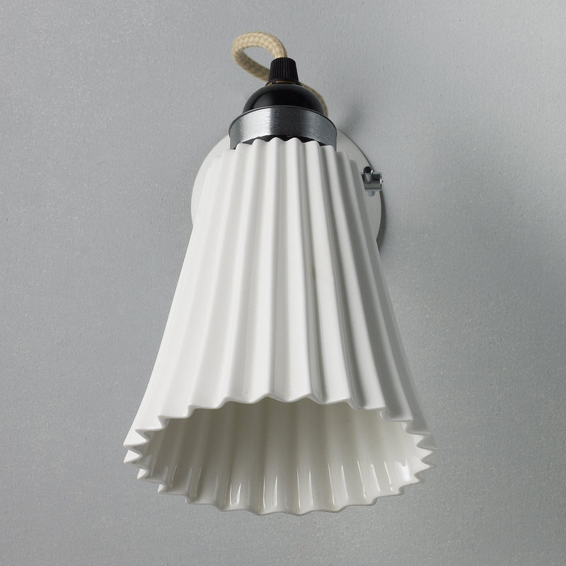 Original BTC Hector Pleat wall light H24cm, imported from the UK
