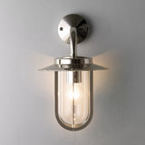 Astro Montparnasse outdoor lantern wall light polished nickel (British brand)