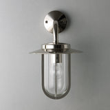 Astro Montparnasse outdoor lantern wall light polished nickel (British brand)