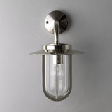 Astro Montparnasse outdoor lantern wall light polished nickel (British brand)