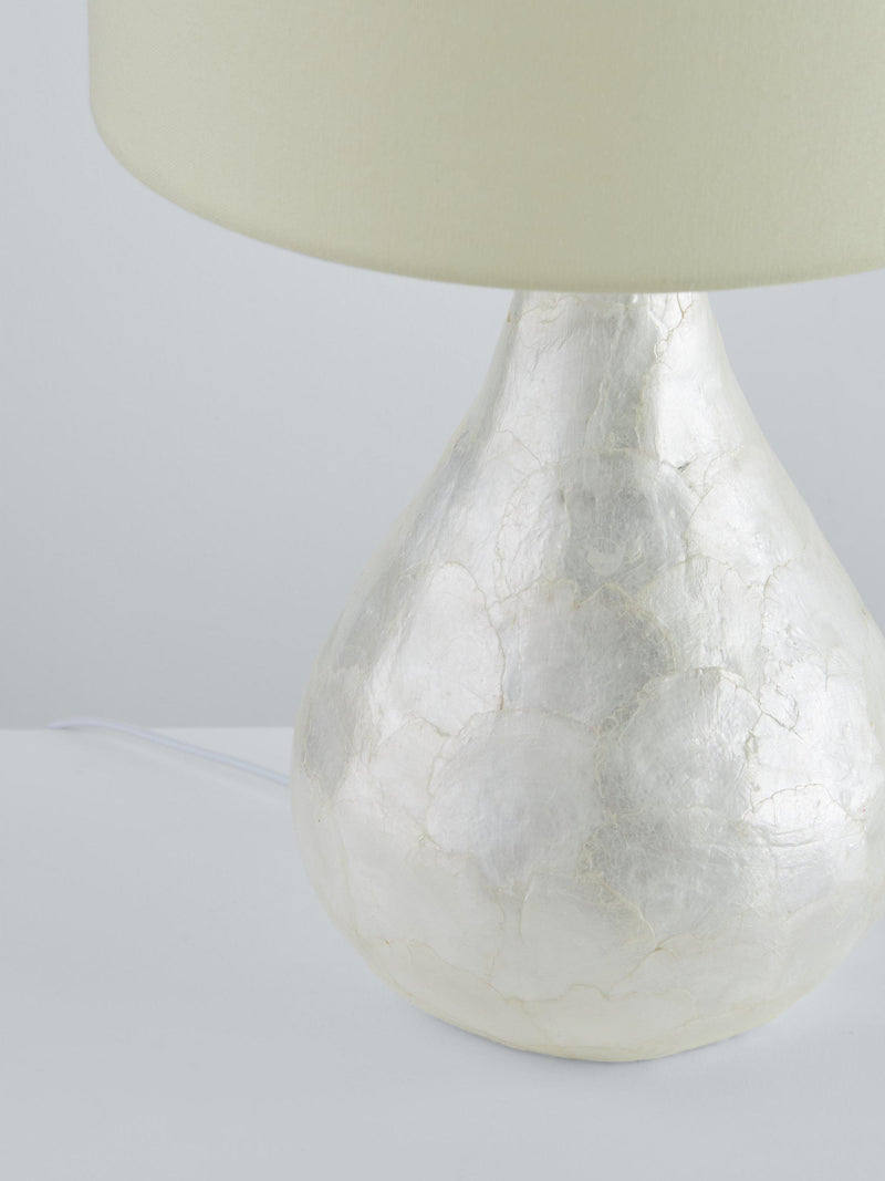 John Lewis Pearl Dual-Lit Capiz Shell table lamp, imported from the UK