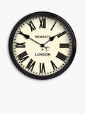 Newgate Clocks Battersby wall clock black Roman numeral 50cm, UK version
