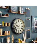 Newgate Clocks Battersby wall clock black Roman numeral 50cm, UK version