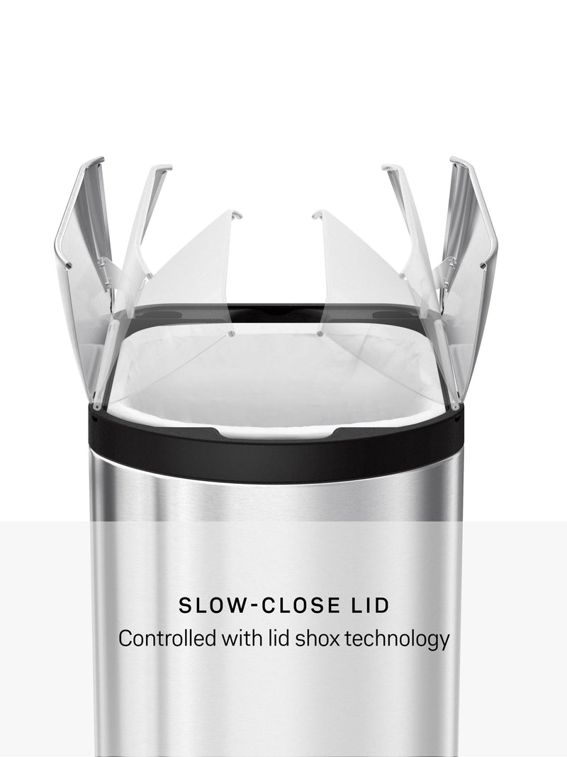 Simplehuman butterfly pedal bin brushed stainless steel 30L (British brand)