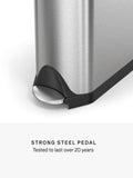 Simplehuman butterfly pedal bin brushed stainless steel 30L (British brand)