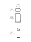 Simplehuman butterfly pedal bin brushed stainless steel 30L (British brand)