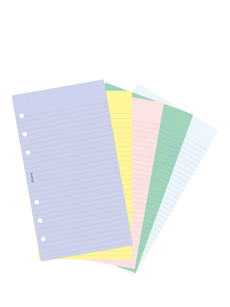 Filofax assorted coloured paper refill personal size (British brand)