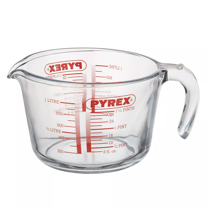 Pyrex glass measuring jug 1L, imported from the UK