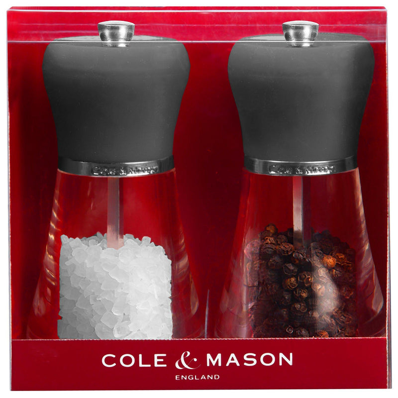 Cole & Mason Napoli salt and pepper mills 12cm (British brand)