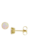 E.W Adams opal stud earrings 9ct yellow gold - British product