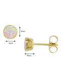 E.W Adams opal stud earrings 9ct yellow gold - British product