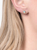 E.W Adams opal stud earrings 9ct yellow gold - British product