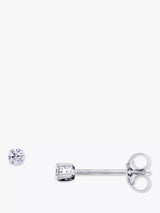 John Lewis E.W Adams 9ct White Gold Diamond Stud Earrings- Buy online at McGrocer