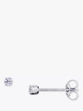E.W Adams 9ct white gold diamond stud earrings, UK version