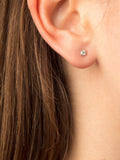 E.W Adams 9ct white gold diamond stud earrings, UK version