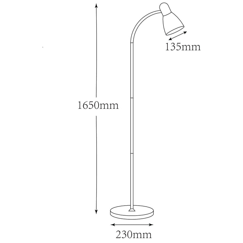 John Lewis Brandon floor lamp black, UK version