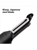 OXO swivel peeler with non-slip grip and potato eyer, imported from the UK