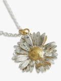 Alex Monroe daisy pendant necklace silver gold 41cm (British brand)