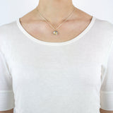 Alex Monroe daisy pendant necklace silver gold 41cm (British brand)