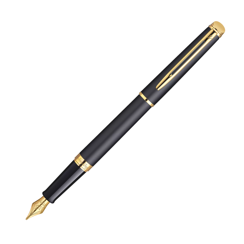 Waterman Hémisphère fountain pen black gold medium nib, imported from the UK