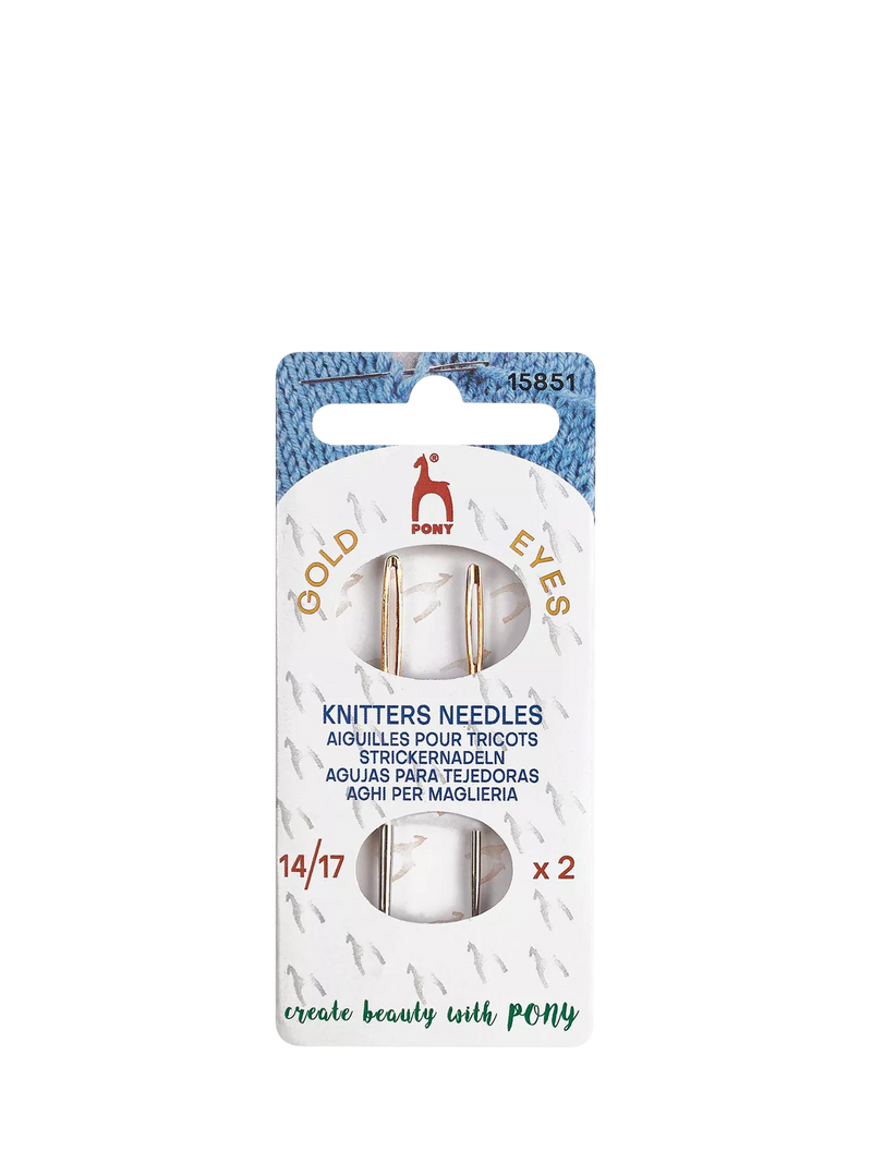 Pony gold eye sewing needle (British brand)