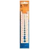 Pony knitting pin gauge with ruler, imported from the UK