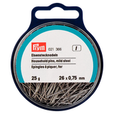 Prym household pins silver 26mm 25g tub, UK version