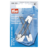 Prym stainless steel nappy pins 55mm pack of 4, imported from the UK