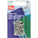 John Lewis Prym Dressmaking Hooks and Eyes Fasteners Pack of 12- Buy online at McGrocer