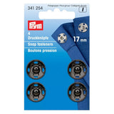 Prym black snap fasteners 17mm pack of 4, imported from the UK