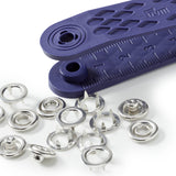 Prym brass press fasteners silver 10mm, imported from the UK