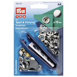 John Lewis Prym Brass Sport/Camping Press Fasteners 15mm Silver Pack of 10- Buy online at McGrocer