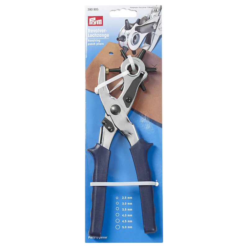 Prym revolving leather punch pliers 6 hole sizes - British product