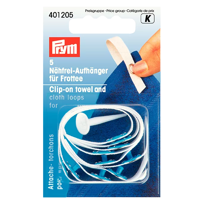 Prym Clip-On Towel Loops Pack of 5 (British brand)
