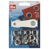 John Lewis Prym Metal Eyelets and Washers 11mm Silver (Pack of 15)- Buy online at McGrocer