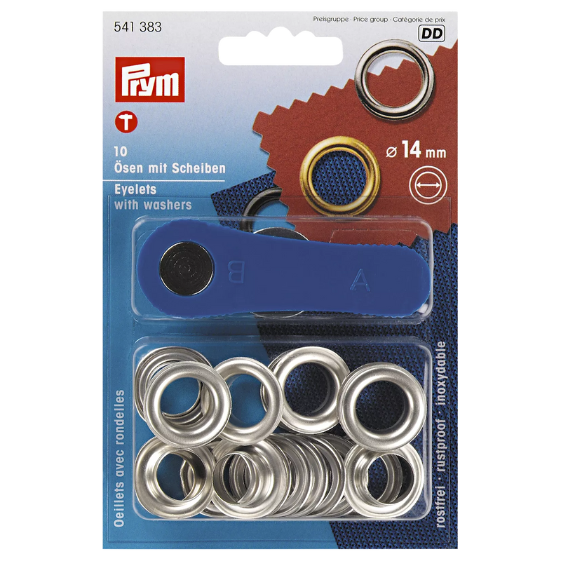 Prym eyelets pack of 10 14mm, UK version
