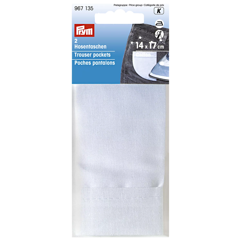 Prym trouser pockets 2 pieces - British product