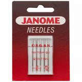 Janome quilting needles assorted sizes pack of 5, UK version