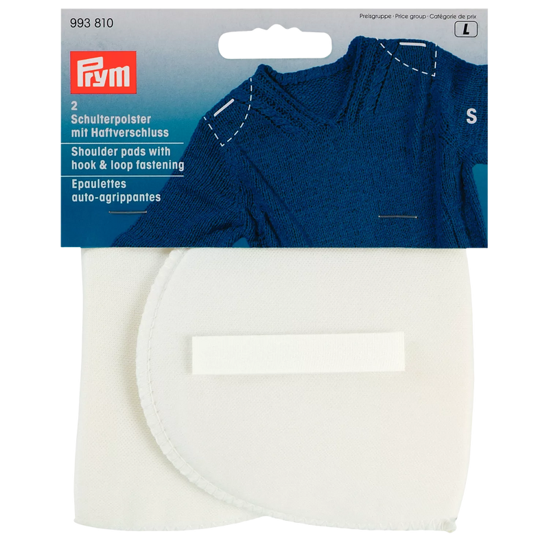 Prym white set-in shoulder pads small - British product