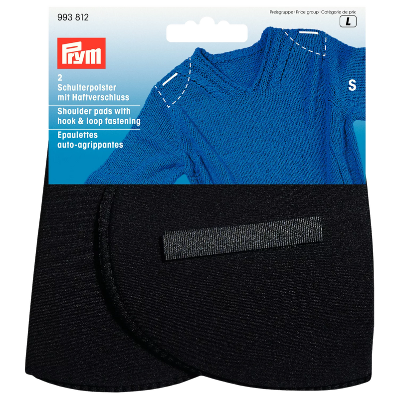 Prym small set-in shoulder pads with hook and loop (British brand)
