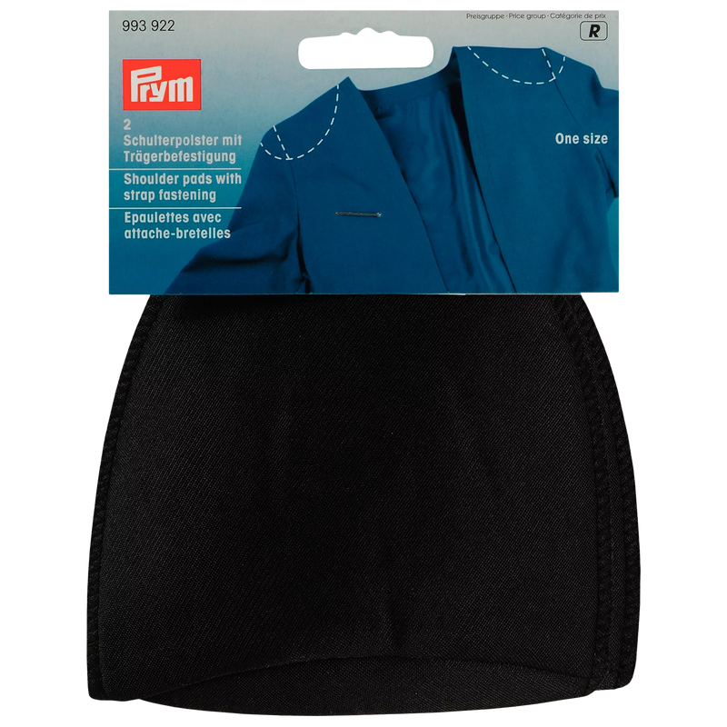 Prym raglan shoulder pads black (British brand)