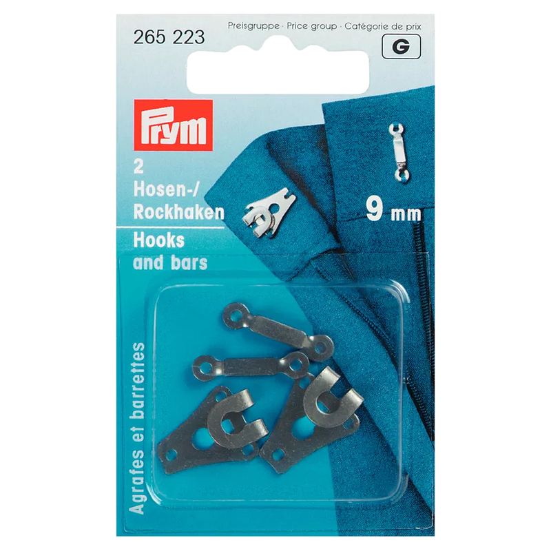 Prym trouser hook small 9mm black, UK version
