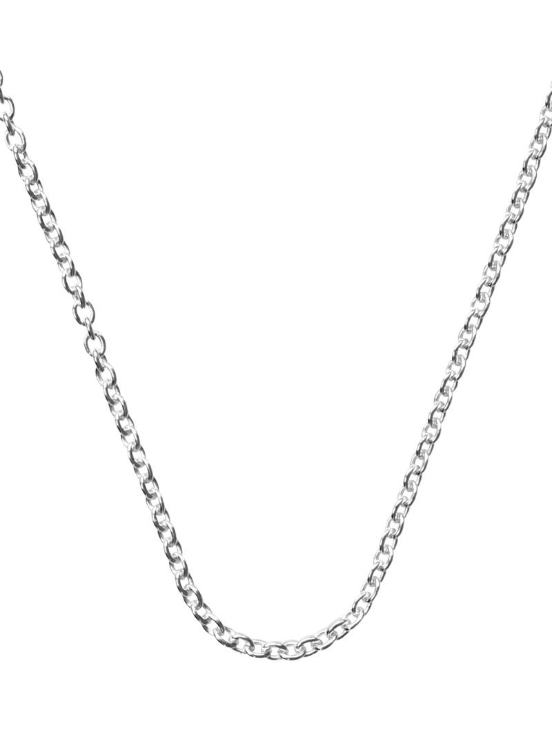 Nina B silver trace chain necklace 75cm, UK version