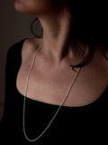Nina B silver trace chain necklace 75cm, UK version