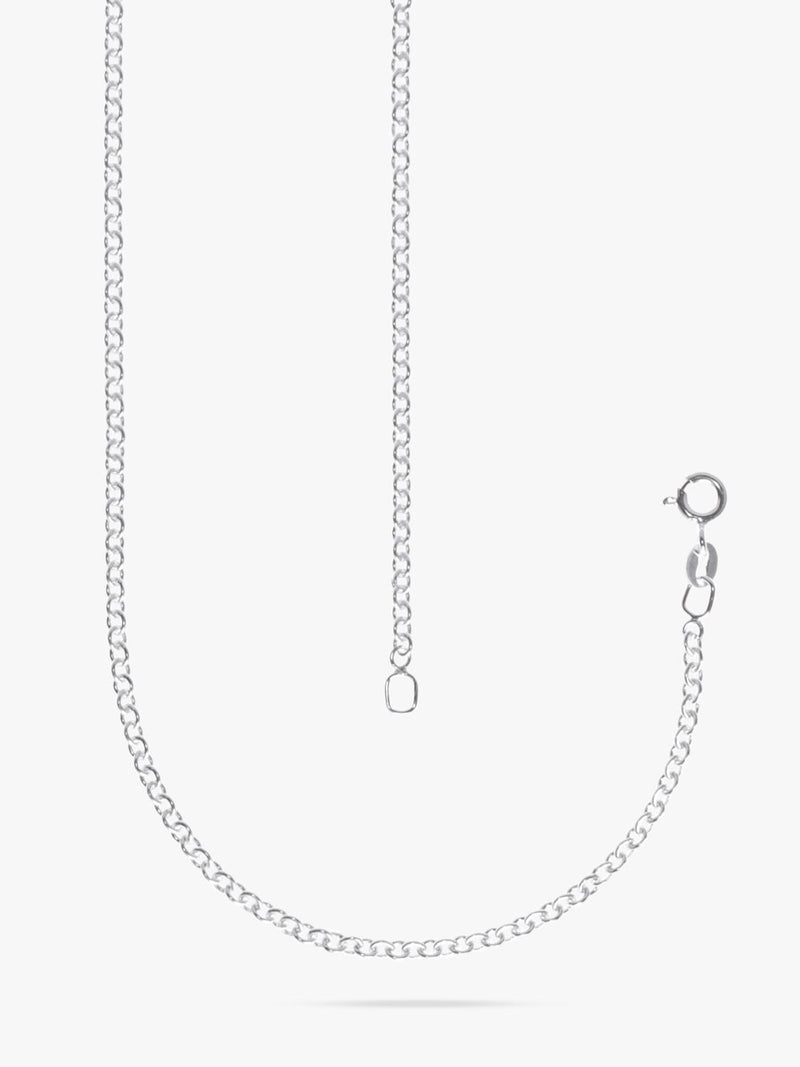 Nina B silver trace chain necklace 75cm, UK version