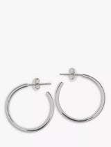 John Lewis Nina B Sterling Silver Medium Square Hoop Earrings- Buy online at McGrocer