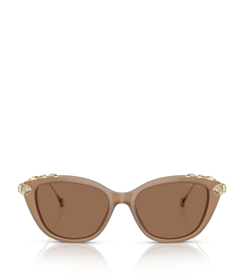 Swarovski SK6010 cat eye sunglasses with crystal embellishment, imported from the UK