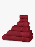 John Lewis Egyptian Cotton Face Cloth (Set of 2), Claret Red