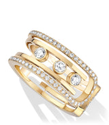 Harrods Messika Move 10th Birthday Yellow Gold and Diamond Ring (0.79ct)- Buy online at McGrocer