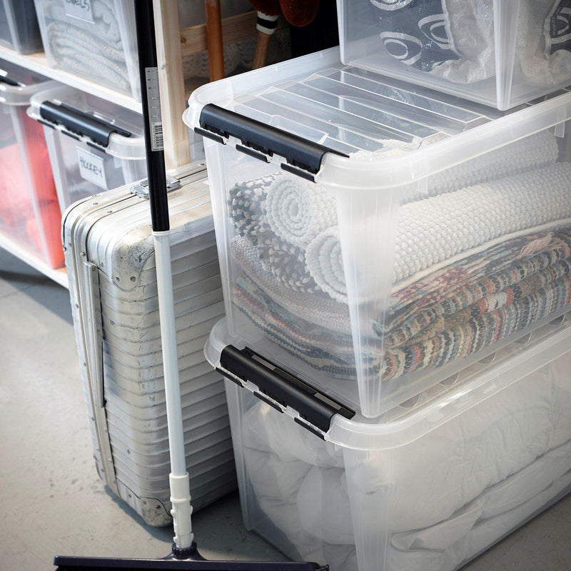 SmartStore plastic storage box with lid 46L (British brand)